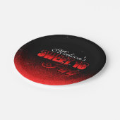 Assiettes En Carton Glitz et Glamour noir et rouge doux 16 (Angle)