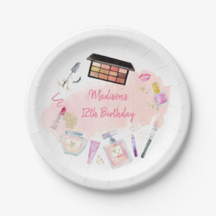 Assiettes En Carton Glitz & Glam Pink Gold Spa Anniversaire 