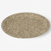 Assiettes En Carton Glitzy Antique Gold Parties scintillant (Angle)