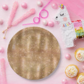 Assiettes En Carton Glitzy Champagne Gold Sparkam (Fête)