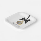 Assiettes En Carton Glitzy Gold Silver New Year Midnight Hour   (Angulaire)