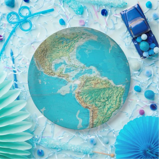 Assiettes En Carton Globe (Fête)