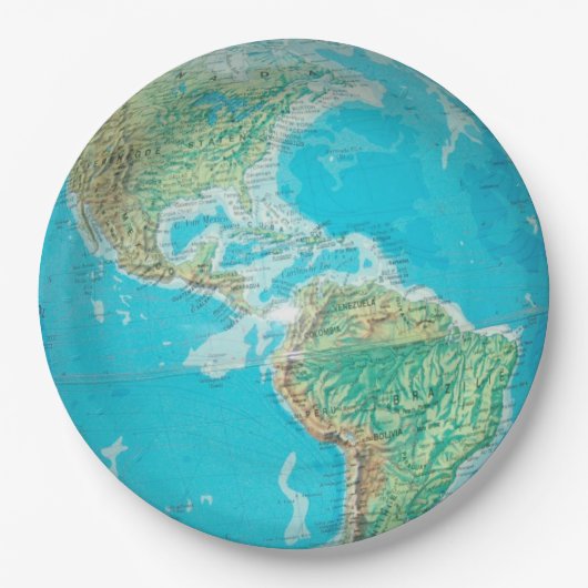 Assiettes En Carton Globe (Devant)