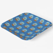 Assiettes En Carton Globe de neige avec Snowman et Pine Tree (Angulaire)