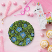 Assiettes En Carton Gloire du matin en bleu et vert (Fête)