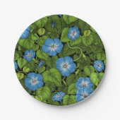 Assiettes En Carton Gloire du matin en bleu et vert (Devant)