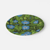 Assiettes En Carton Gloire du matin en bleu et vert (Angle)