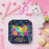 Assiettes En Carton Glow Miniature Golf fête d'anniversaire (Fête)