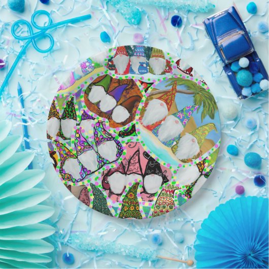 ASSIETTES EN CARTON GNOME (Fête)