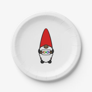Assiettes En Carton Gnome Afro-Américaine Mignonne Avec Ra Neurodiverg