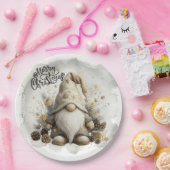 Assiettes En Carton Gnome Christmas Plate (Fête)