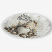Assiettes En Carton Gnome Christmas Plate (Angle)