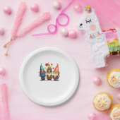 Assiettes En Carton Gnome Cute et drôle gnome Hippie tournesol paix (Fête)