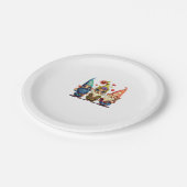 Assiettes En Carton Gnome Cute et drôle gnome Hippie tournesol paix (Angle)