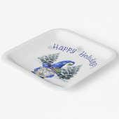 Assiettes En Carton Gnome de Noël bleu avec horloge (Angulaire)