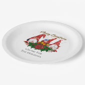 Assiettes En Carton Gnome De Noël Pour Les Vacances À La Mode (Angle)