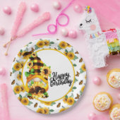Assiettes En Carton Gnome Joyeux Anniversaire Tournesol (Fête)