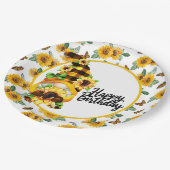 Assiettes En Carton Gnome Joyeux Anniversaire Tournesol (Angle)