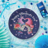 Assiettes En Carton Gnome mignonne Amour et Coeurs Saint Valentin (Fête)