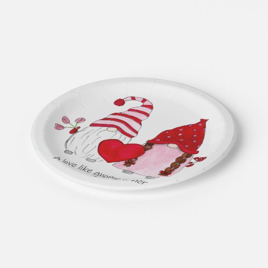 Assiettes En Carton Gnome Valentine Un amour comme gnome autre (Angle)