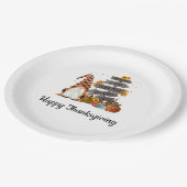 Assiettes En Carton Gnomes d'action de grâces, Automne, Automne, Parti (Angle)