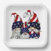 Assiettes En Carton Gnomes Du 4 Juillet (Recto)