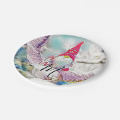 Assiettes En Carton Gnomes in the snow watercolor painting  (Angle)