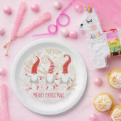 Assiettes En Carton Gnomes Joyeux Noël (Fête)