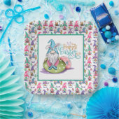 Assiettes En Carton Gnomes lapins de Pâques (Fête)