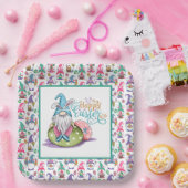 Assiettes En Carton Gnomes lapins de Pâques (Fête)