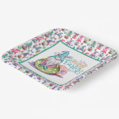 Assiettes En Carton Gnomes lapins de Pâques (Angulaire)