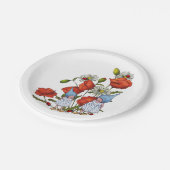 Assiettes En Carton Gnomes : Pavots, marguerites, coccinelles, art (Angle)
