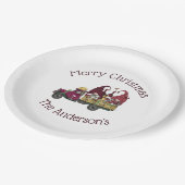 Assiettes En Carton Gnomes personnalisés Vin Camion Noël (Angle)