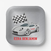 Assiettes En Carton Go-Kart Race Car Racing Bar Mitzvah (Recto)