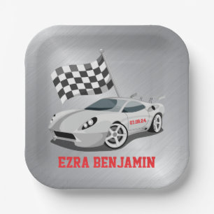 Assiettes En Carton Go-Kart Race Car Racing Bar Mitzvah