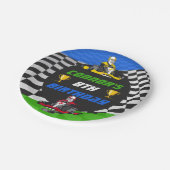 Assiettes En Carton Go Kart Racing Car Anniversaire (Angle)