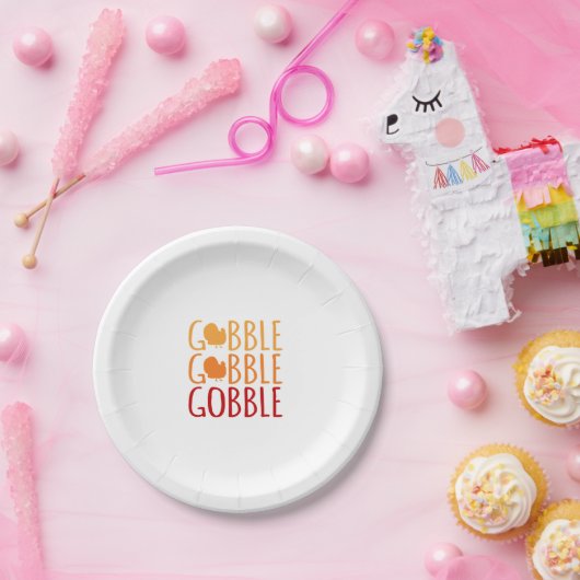 Assiettes En Carton Gobble Funky Thanksgiving Turquie Famille Hommes F (Fête)