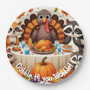 Assiettes En Carton Gobble jusqu'à ce que nous tourbillons