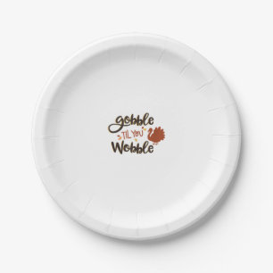 Assiettes En Carton Gobble jusqu'à ce que vous tourbillonnez Funny Tha