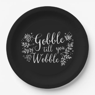 Assiettes En Carton Gobble jusqu'à ce que vous tournez