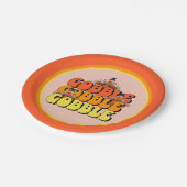 Assiettes En Carton Gobble Thanksgiving Turquie (Angle)