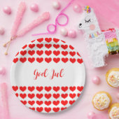 Assiettes En Carton God Jul Christmas Party Nordic Red White Motif (Fête)