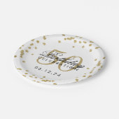 Assiettes En Carton Gold 50th Birthday Parties scintillant Confetti Wh (Angle)