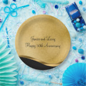 Assiettes En Carton Gold 50th Wedding Anniversary (Fête)