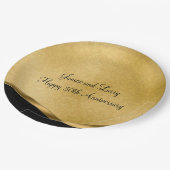 Assiettes En Carton Gold 50th Wedding Anniversary (Angle)