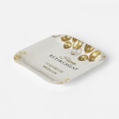 Assiettes En Carton Gold Balloon joyeuse retraite (Angulaire)