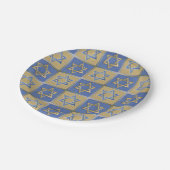 Assiettes En Carton Gold Blue Star de David Art Panels (Angle)
