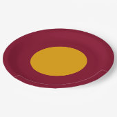 Assiettes En Carton Gold Centered Custom Party Plate (Angle)