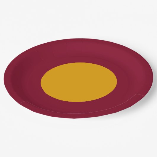 Assiettes En Carton Gold Centered Custom Party Plate (Angle)