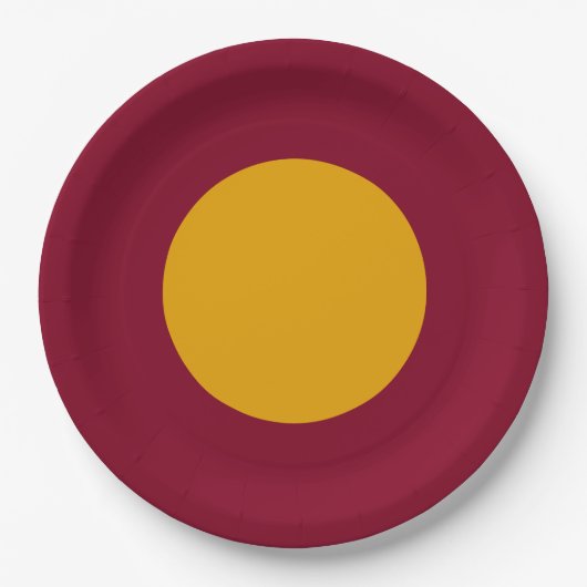 Assiettes En Carton Gold Centered Custom Party Plate (Devant)